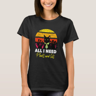 All I Need Plants And Cats Love Plants And Cats Pl T-Shirt