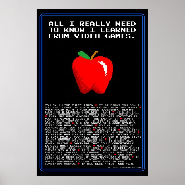 All I Need to Know I Learned from Video Games Poster (Front)