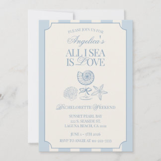 All I Sea Is Love Beach Bachelorette Itinerary and Invitation