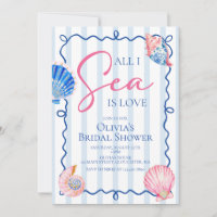 All I Sea is Love Beach Seashells Bridal Shower