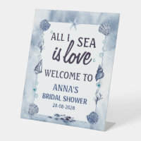 All I Sea Is Love Bridal Shower Seaside Watercolor