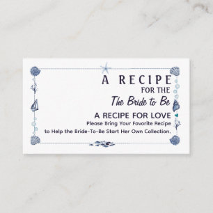 All I Sea Is Love Bridal Shower Watercolor Seashel Enclosure Card