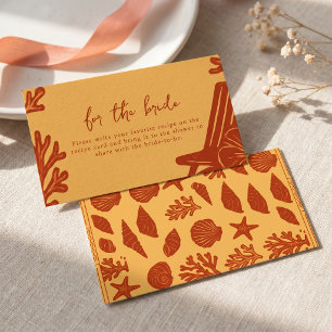 All I Sea Is Love Coastal Boho Coral Art Enclosure Card