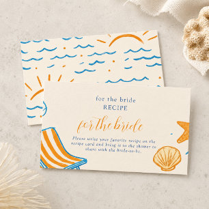 All I Sea Is Love Coastal Bold Beach Orange Art Enclosure Card