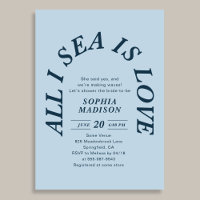 All I Sea Is Love Coastal Bridal Shower Blue