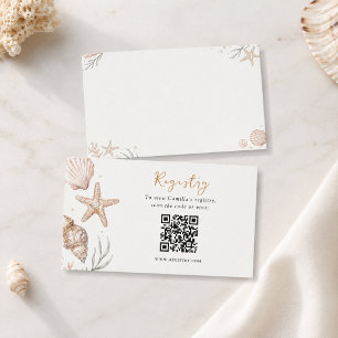 All I Sea Is Love Coastal Neutral Shell Art Enclosure Card