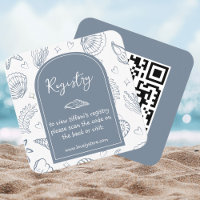 All I Sea is Love Dusty Blue QR Code Bridal Shower