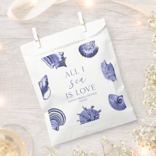 All I Sea Is Love Elegant Seashells Bridal Shower Favour Bags