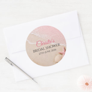 All I Sea Is Love Ocean Bridal Shower  Classic Round Sticker
