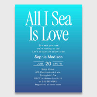 All I Sea Is Love Retro Blue Bridal Shower