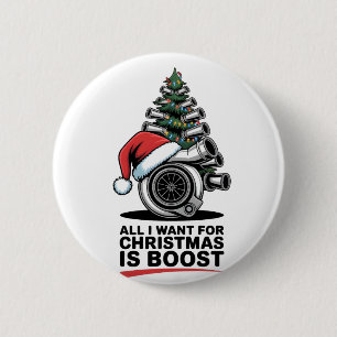 All I Want Boost Christmas Boost Turbo Santa 6 Cm Round Badge