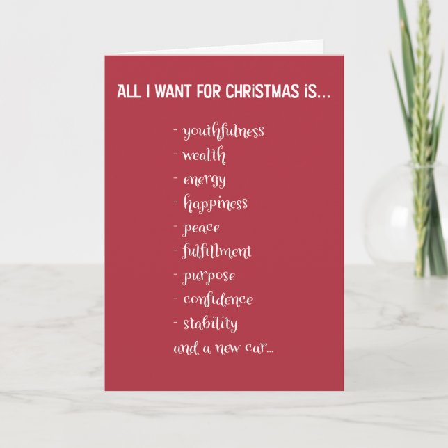 All I Want...Christmas Card (Front)