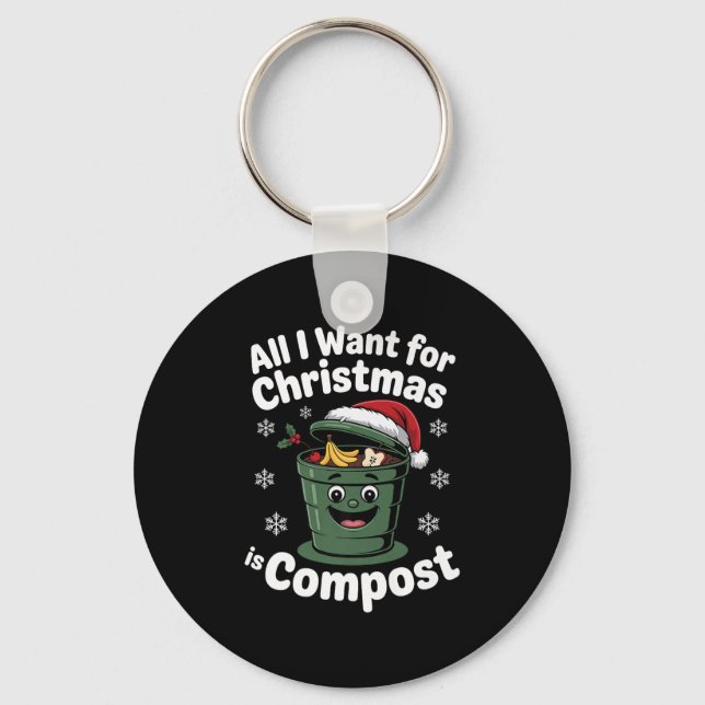 All I Want Comst Zero-waste Christmas Environmenta Key Ring (Front)