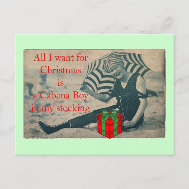 All I want for Christmas/Cabana Boy postcard (Front)