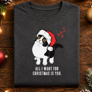 All I Want For Christmas Cat T-Shirt