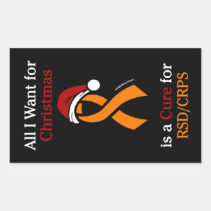 All I Want for Christmas/Hat...RSD/CRPS Rectangular Sticker