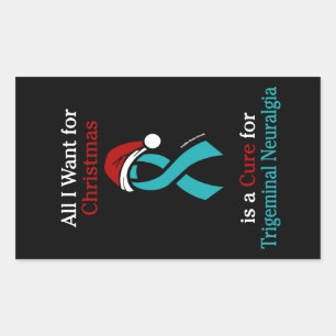All I Want for Christmas/Hat...TN Rectangular Stic Sticker
