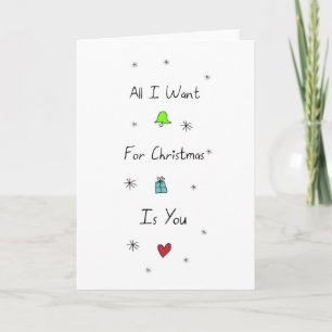 all i want for christmas holiday card