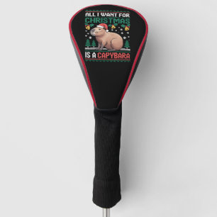 All I Want For Christmas Is A Capybara Animal Gift Golf Head Cover