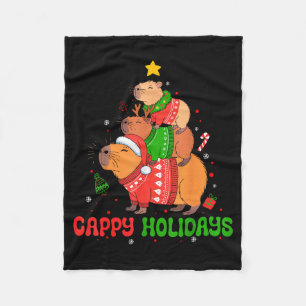 All I Want For Christmas Is A Capybara Cute Capy X Fleece Blanket