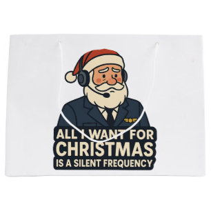 All I Want for Christmas Is a Clear Frequency Air Large Gift Bag