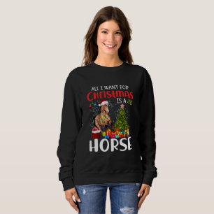 All I Want For Christmas Is A Horse Funny Horse Sweatshirt