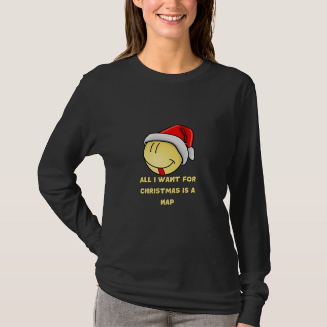 All I Want for Christmas Is a Nap - Funny Holiday  T-Shirt (Front)