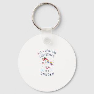 All I Want For Christmas Is A Unicorn Ugly Sweater Key Ring