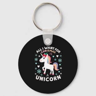 All I Want For Christmas Is A Unicorn Ugly Sweater Key Ring