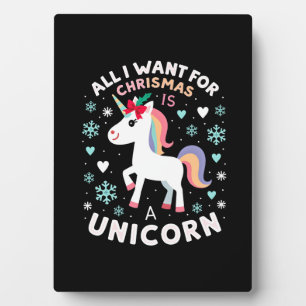 All I Want For Christmas Is A Unicorn Ugly Sweater Plaque