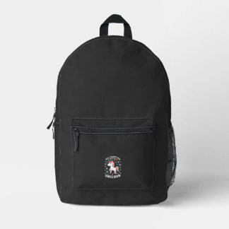 All I Want For Christmas Is A Unicorn Ugly Sweater Printed Backpack
