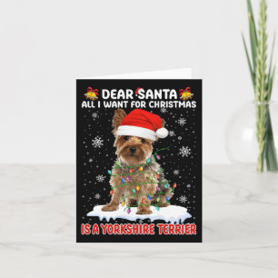 All I Want For Christmas Is A Yorkshire Terrier Sa Card