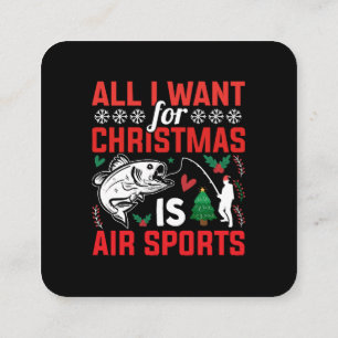 All I Want For Christmas is Air Sports Square Business Card