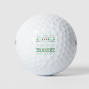 All I Want For Christmas Is Cheaper Gas Funny Ugly Golf Balls