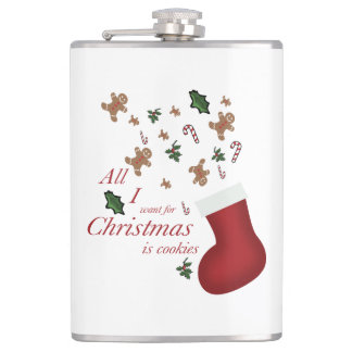 all i want for christmas is cookie hip flask