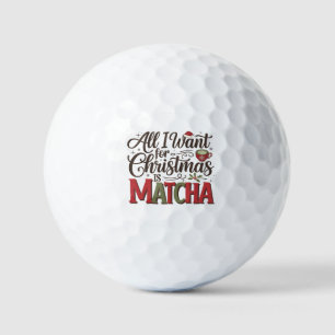 All I Want for Christmas Is Matcha Green Coffee Golf Balls