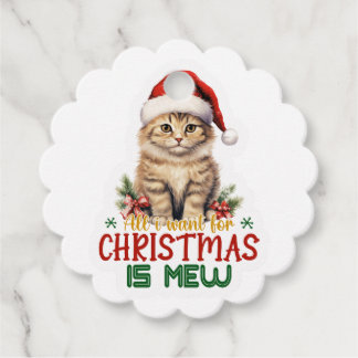 All I want for christmas is Mew Favour Tags
