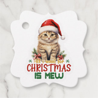 All I want for christmas is Mew Favour Tags