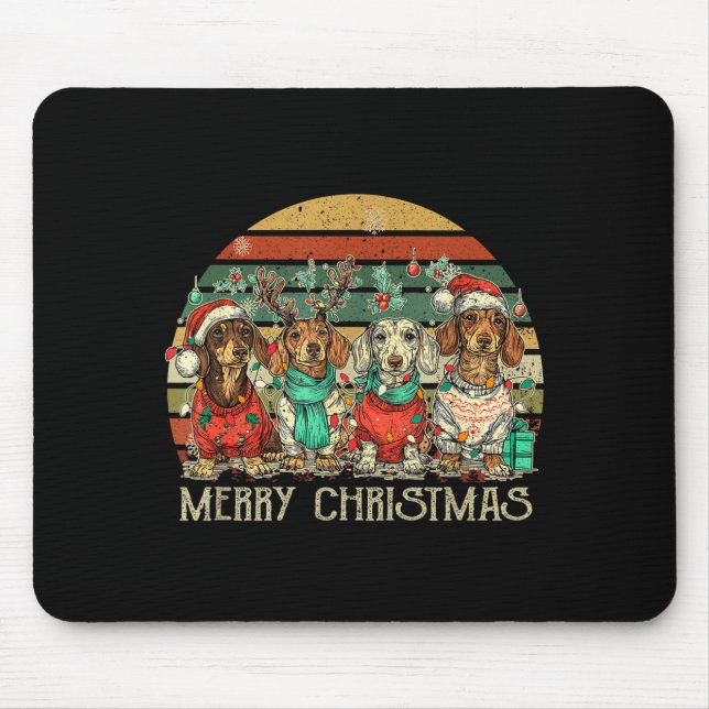 All I Want For Christmas Is More Dachshunds Ugly X Mouse Pad (Front)