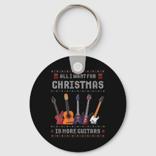 All I Want For Christmas Is More Guitars Music Ugl Key Ring