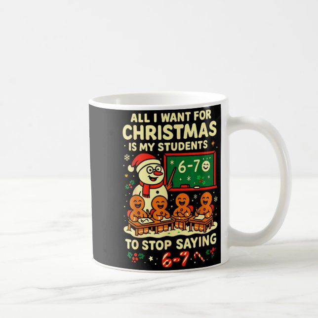 All I Want For Christmas Is My Students To Stop Sa Coffee Mug (Right)