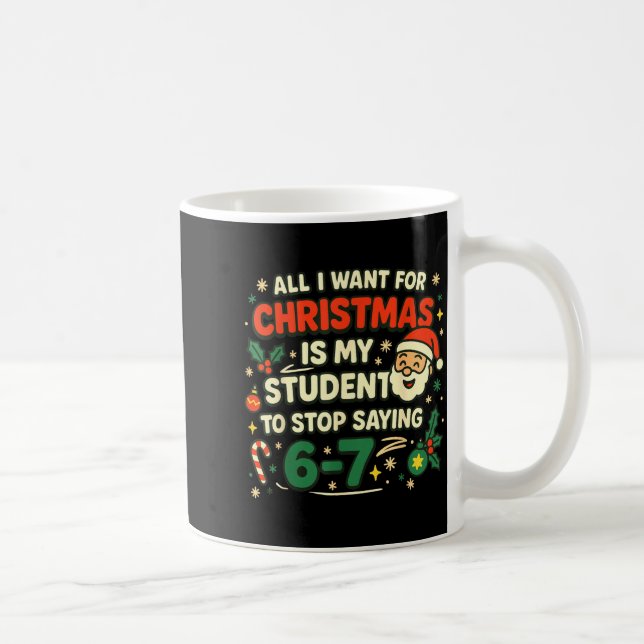 All I Want For Christmas Is My Students To Stop Sa Coffee Mug (Right)