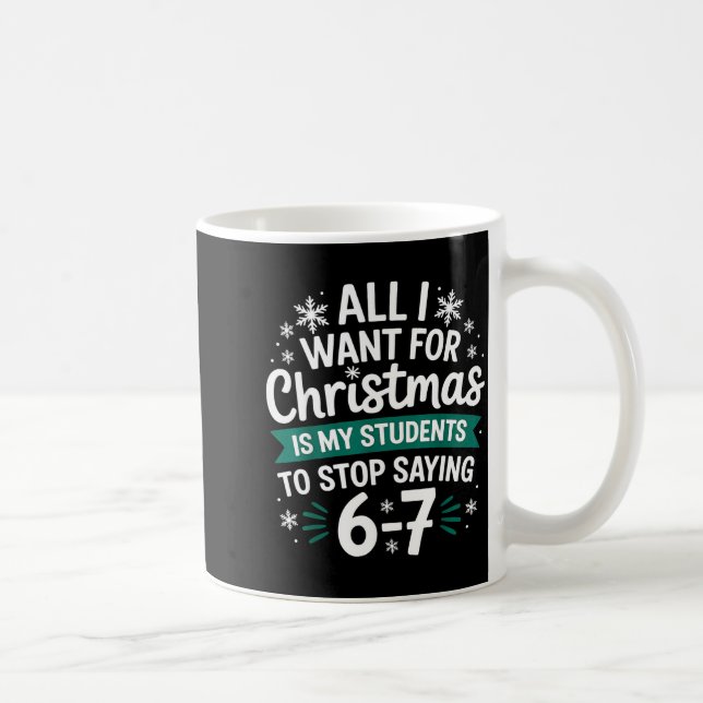 All I Want For Christmas Is My Students To Stop Sa Coffee Mug (Right)