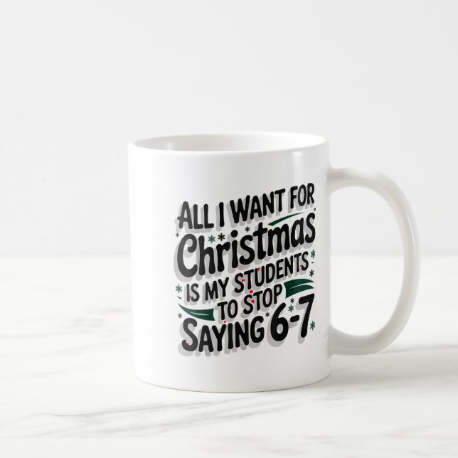 All I Want For Christmas Is My Students To Stop Sa Coffee Mug (Right)