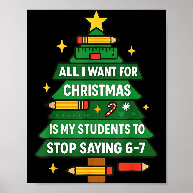 All I Want For Christmas Is My Students To Stop Sa Poster (Front)