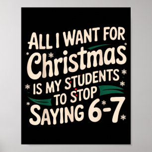 All I Want For Christmas Is My Students To Stop Sa Poster