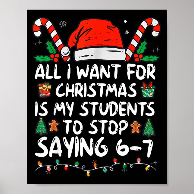 All I Want For Christmas Is My Students To Stop Sa Poster (Front)