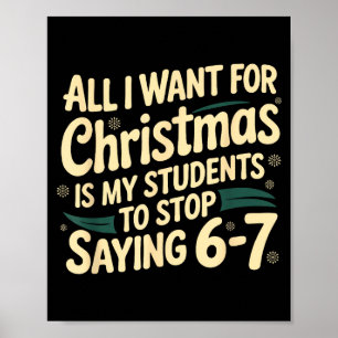 All I Want For Christmas Is My Students To Stop Sa Poster