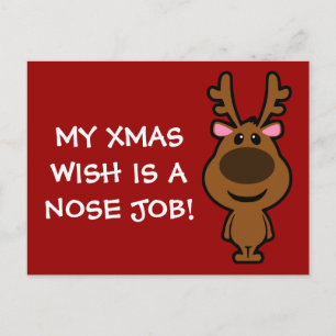 All I Want for Christmas is Plastic Surgery Holiday Postcard