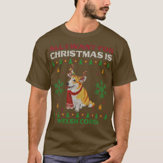 All I Want For Christmas Is Welsh Corgi Dog Puppy T-Shirt